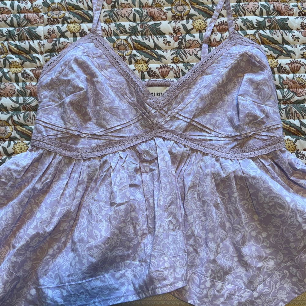 Hollister Lavender Lace Cami Top